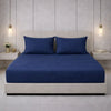 Decoware hoeslaken - jersey - denim blauw