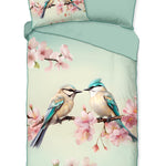Descanso dekbedovertrek Minne - vogels - katoensatijn