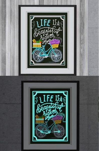 Diamond painting Life is beautiful - Glow in the dark