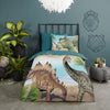 Kinderdekbedovertrek Dino's - Katoen - 1-persoons (140x220 + 60x70 cm)