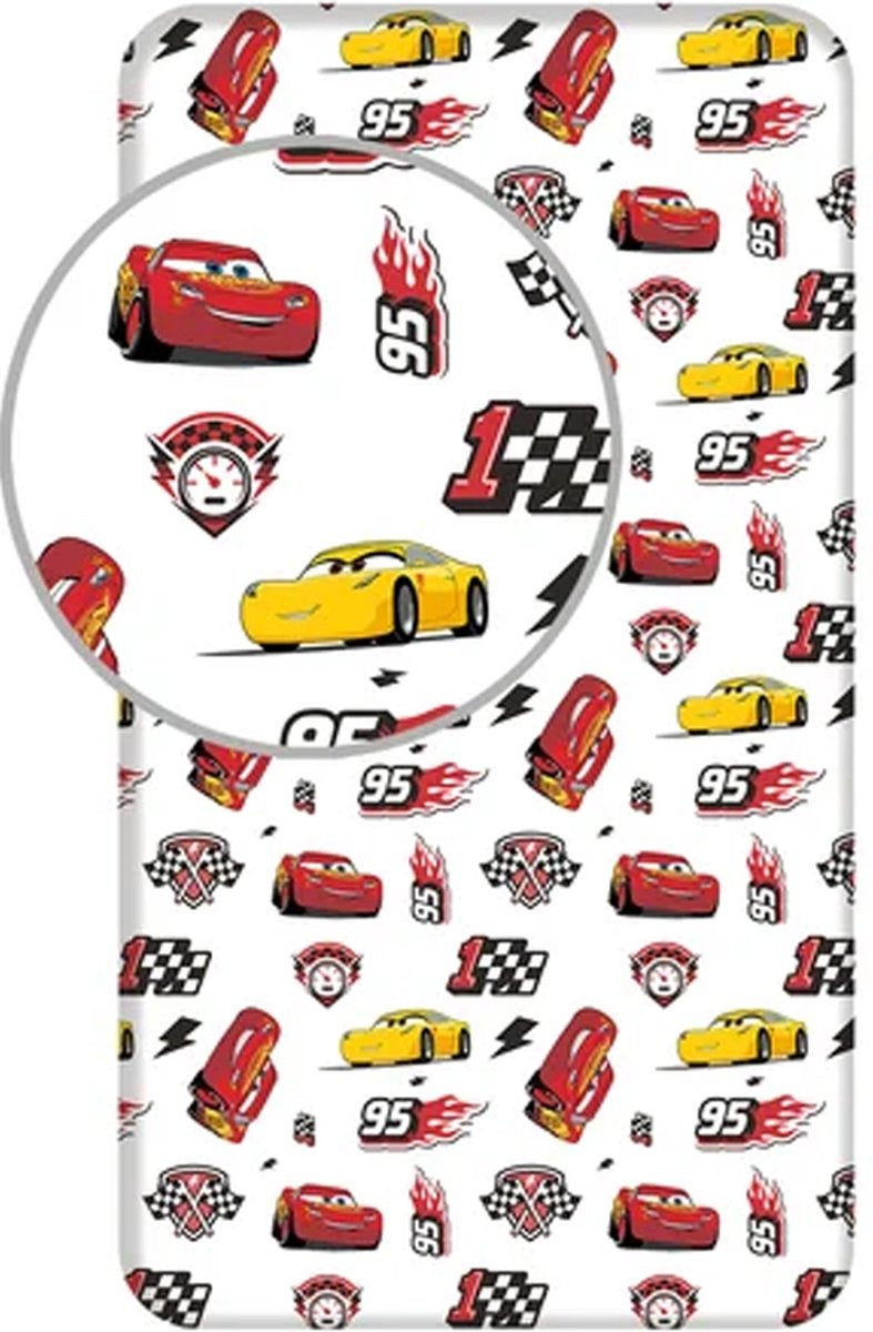 Cars hoeslaken - katoen - 90x200 cm