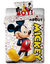 Mickey Mouse dekbedovertrek Mickey About - microvezel - 1-persoons (140x200 + 65x65 cm)