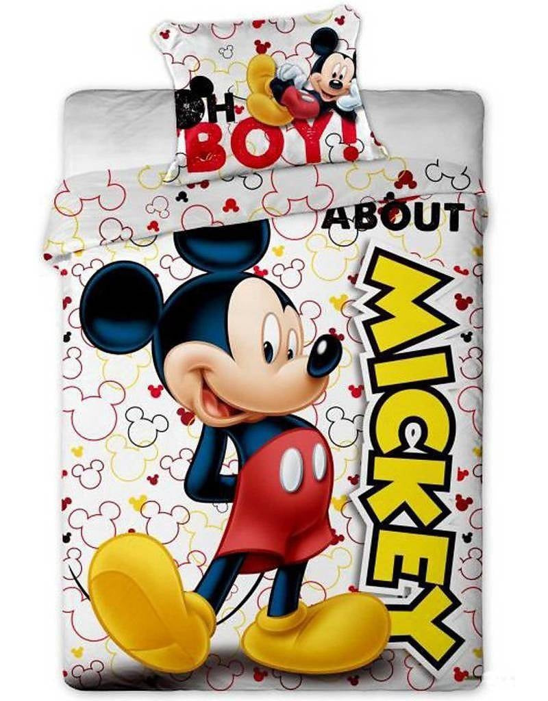 Mickey Mouse dekbedovertrek Mickey About - microvezel - 1-persoons (140x200 + 65x65 cm)