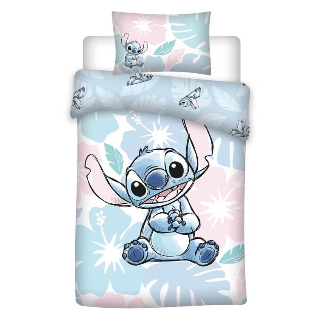 Lilo & Stitch ledikant dekbedovertrek Stitch - katoen - 100x140 cm + 40x60 cm