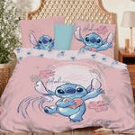 Lilo & Stitch dekbedovertrek Alohastitch - roze  - katoen - lits-jumeaux (240x220+ 2st. 65x65 cm)