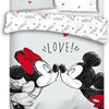 Mickey & Minnie Mouse dekbedovertrek Love - microvezel - lits-jumeaux (240x220 + 2st 63x63 cm)