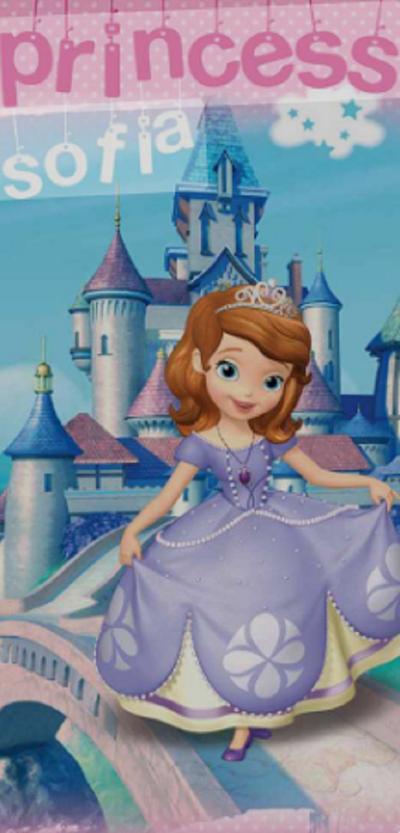 Sofia the First strandlaken - 70x140 cm