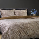 Velvet dekbedovertrek Aria bruin - signature