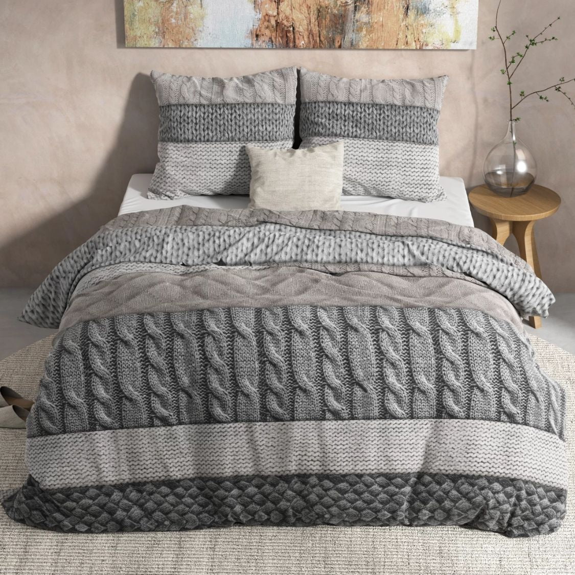 Dreamhouse dekbedovertrek Elin - taupe - Flanel