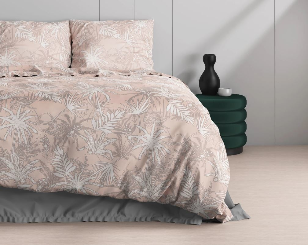 Katoen Satijn dekbedovertrek Floor - Lits-jumeaux (240x220 + 2st 60x70cm)
