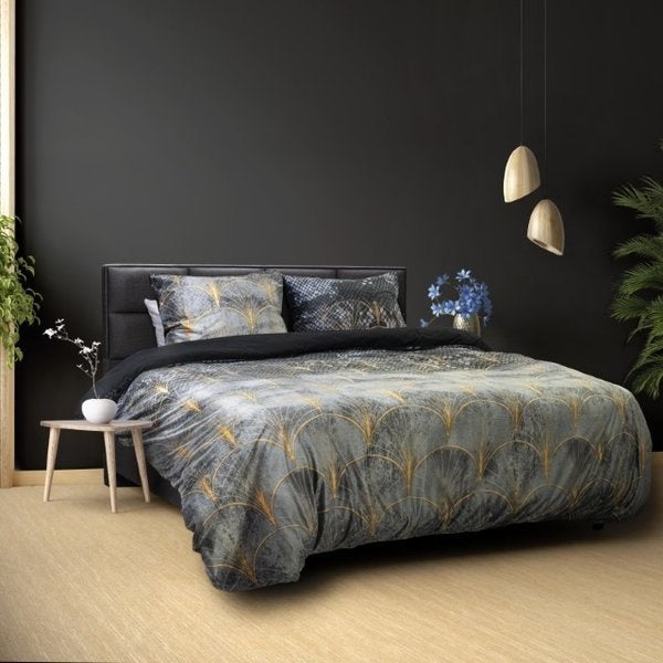 Dreamhouse dekbedovertrek Mente grijs - signature - velvet - 1-persoons (140x220 + 60x70 cm)