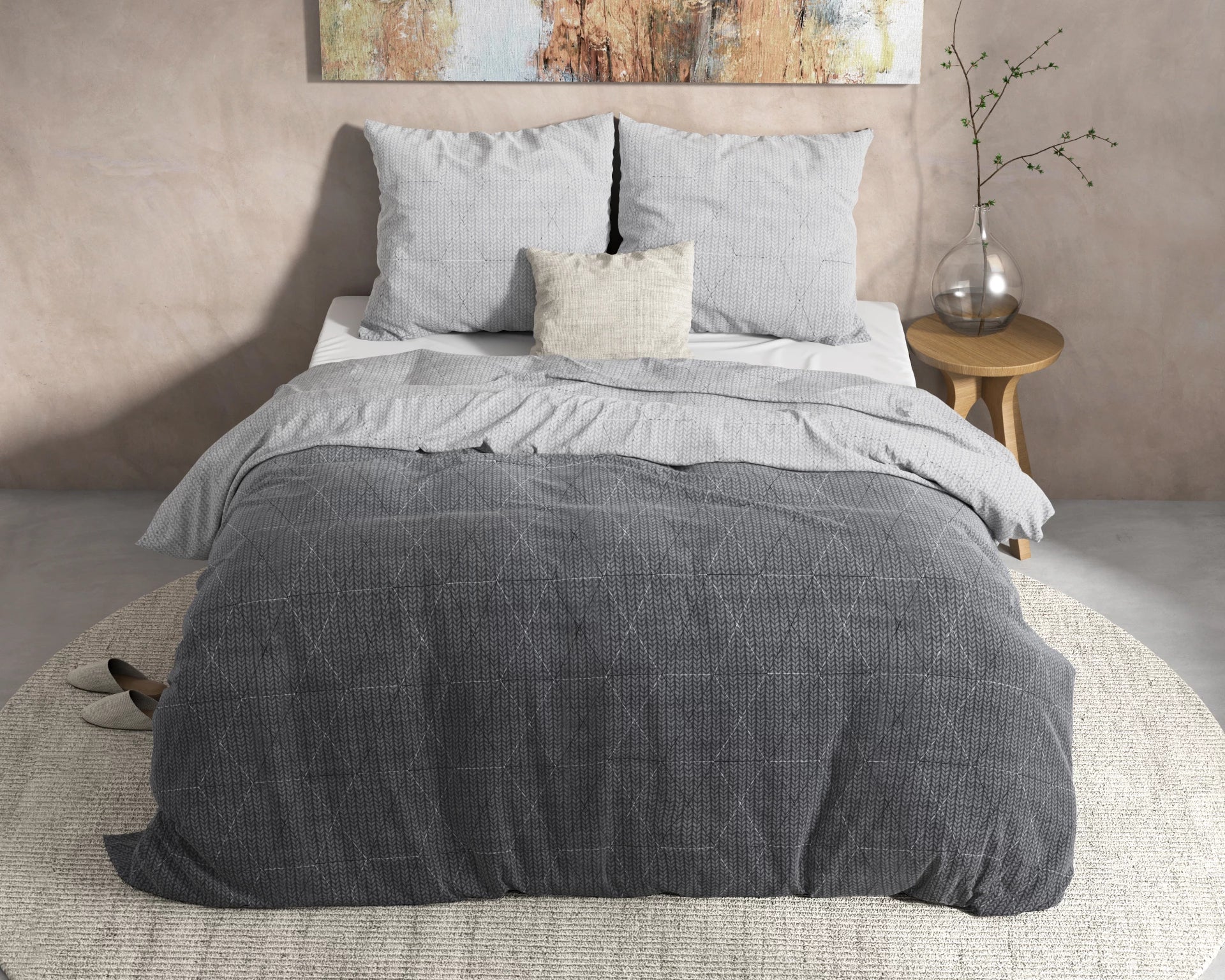 Dreamhouse dekbedovertrek Quinn - antraciet - Flanel