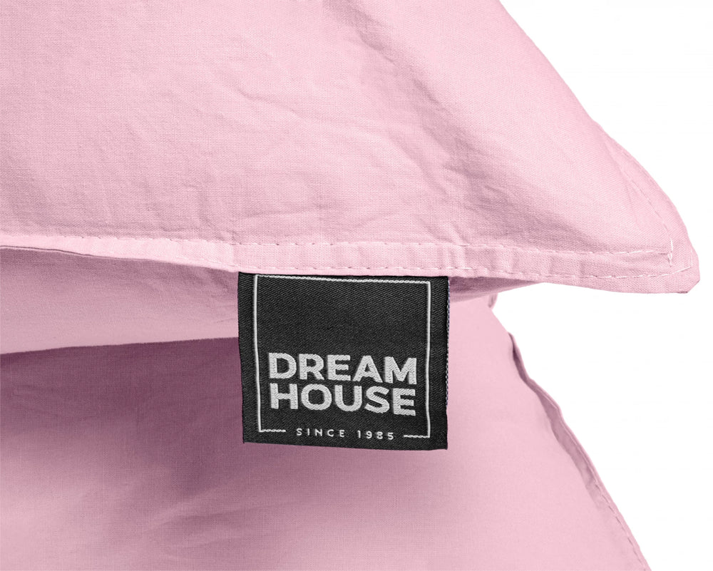 Dreamhouse dekbedovertrek Stone washed - roze - katoen - 1-persoons