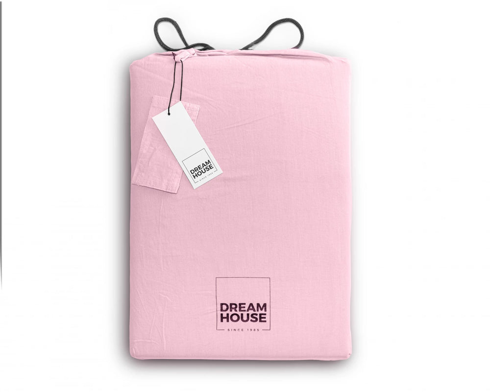 Dreamhouse dekbedovertrek Stone washed - roze - katoen - 1-persoons