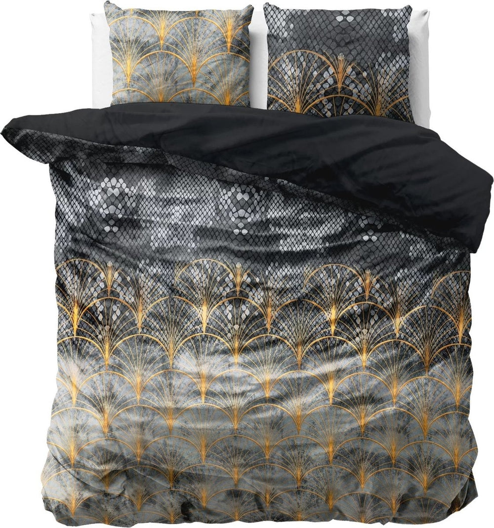 Dreamhouse dekbedovertrek Mente grijs - signature - velvet - 1-persoons (140x220 + 60x70 cm)