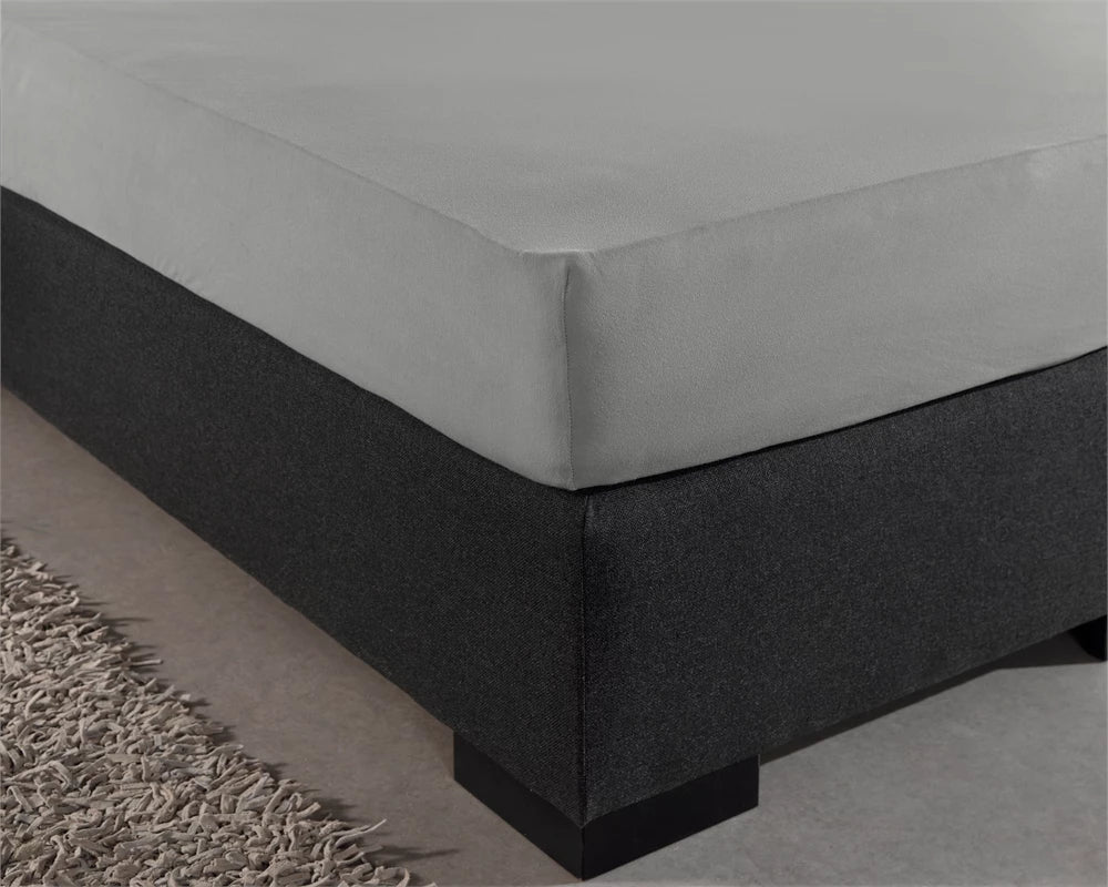 Hoeslaken - dubbel jersey - grijs