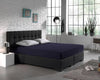 Hoeslaken - dubbel jersey - navy blauw - 140x200/220 cm