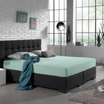 Hoeslaken - dubbel jersey - pastel blauw
