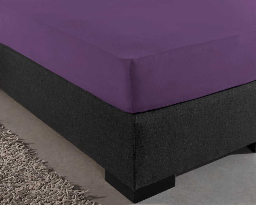 Hoeslaken - enkel jersey - paars