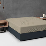 Hoeslaken - flanel - taupe