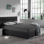 Hoeslaken - enkel jersey 135gr - Antraciet