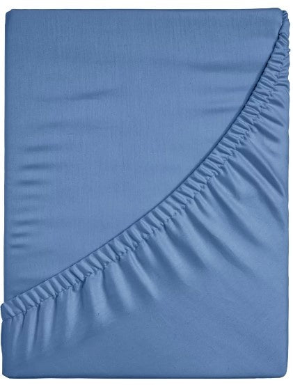 Hoeslaken - katoen - pastel blauw