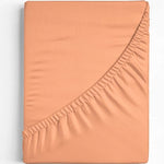 Hoeslaken - katoen - pastel oranje