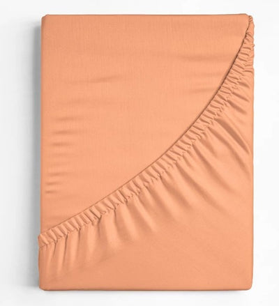 Hoeslaken - katoen - pastel oranje