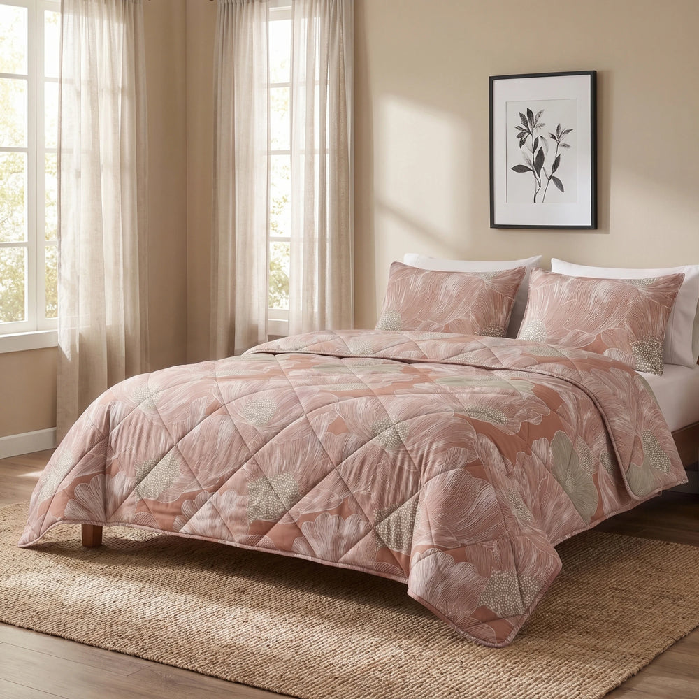 Dreamhouse Lazy dekbed zonder overtrek Veer terracotta - foto 1
