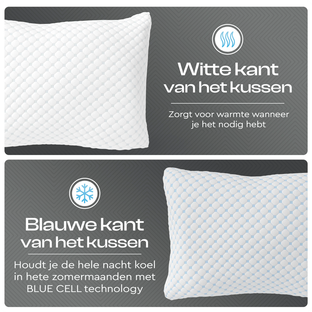 Nanotech verkoelend hoofdkussen - Navulbaar Hoofdkussen - 50x70 cm
