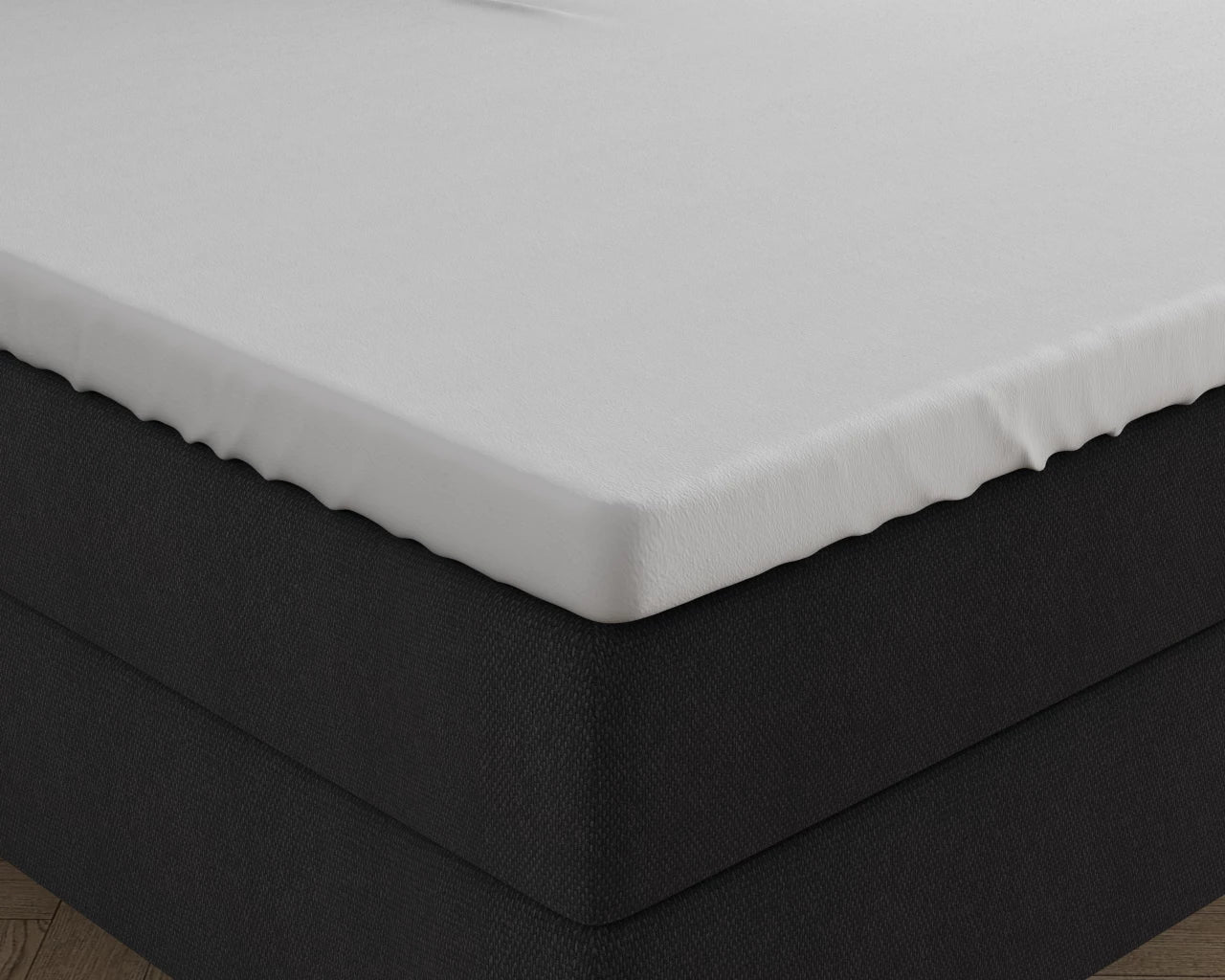 Splittopper hoeslaken - dubbel jersey - wit