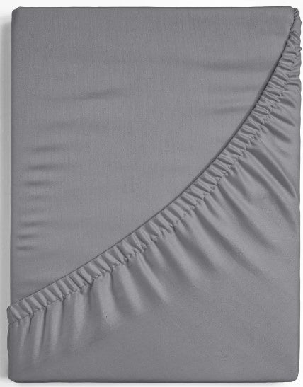 Topper hoeslaken - katoen - grijs