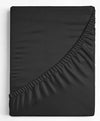 Topper hoeslaken - katoen - zwart