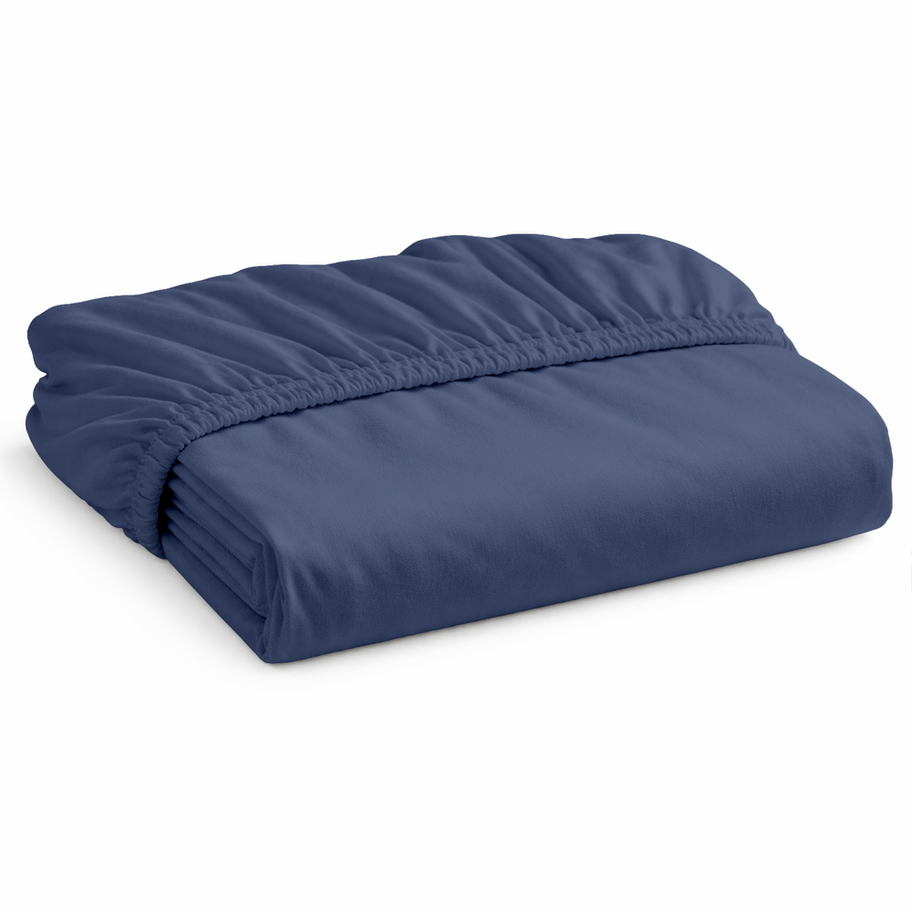 Decoware hoeslaken - katoen  - denim blauw