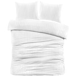 Decoware dekbedovertrek Hotelstreep wit - microvezel