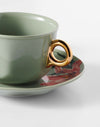 Essenza Galerij koffiekop & schotel - Groen