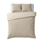 Faux fur dekbedovertrek onderkant microvezel Check - Beige