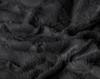 Faux fur dekbedovertrek Check onderkant microvezel - Zwart