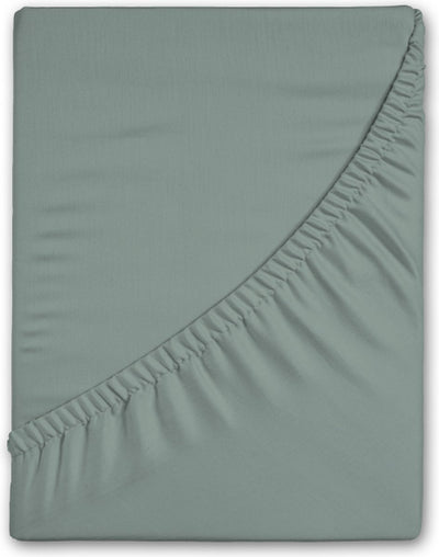 Hoeslaken - flanel - olijfgroen