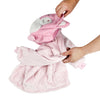 Kinder fleece hoodie - roze met katten oortjes