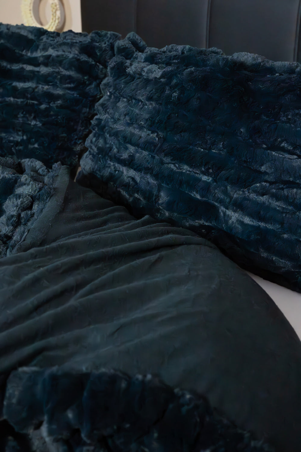 Rabbit Faux Fur dekbedovertrek - fleece - blauw