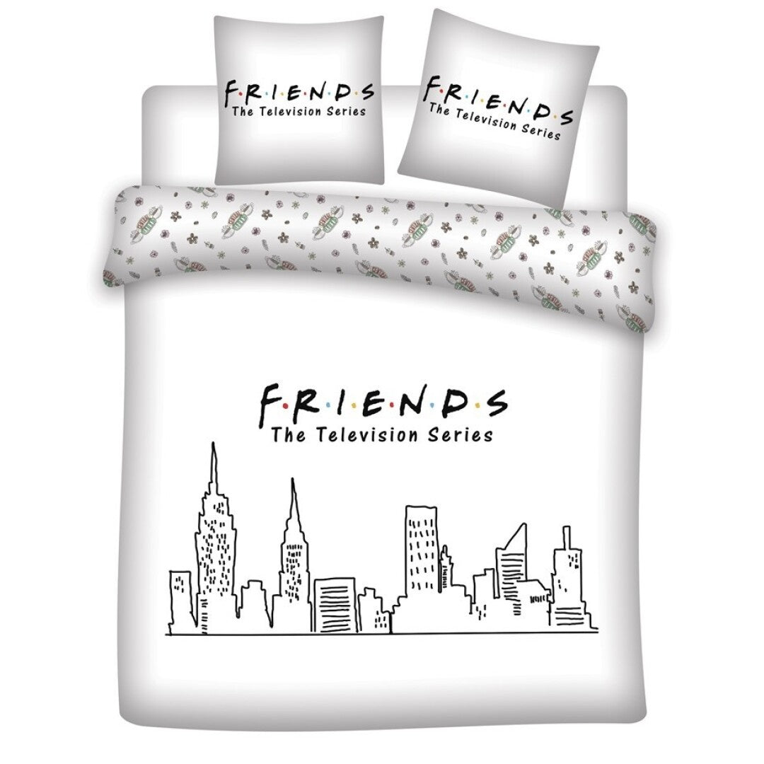 Dekbedovertrek - Friends skyline - Microvezel - Lits-jumeaux (240x220 + 2st 60x70 cm)