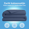 Decoware dekbedovertrek uni - donkerblauw - katoensatijn