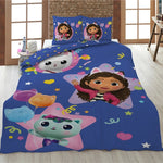Gabby's Poppenhuis kinderdekbedovertrek Pandy & Mercat - microvezel - 1-persoons (140x200 cm – 65x65 cm)