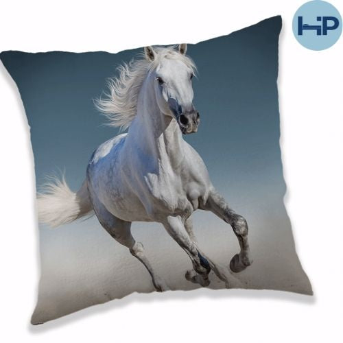 Galopperende schimmel sierkussen inclusief vulling - 40x40 cm