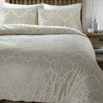 Fleece dekbedovertrek onderkant microvezel Art foil - creme - 1-persoons (140x220 + 60x70cm)