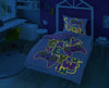 Glow in the dark dekbedovertrek Level up - katoen - eenpersoons