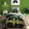 Glow in the dark kinderdekbedovertrek Groene Trekker - katoen - 1-persoons (140x200 + 70x80 cm)