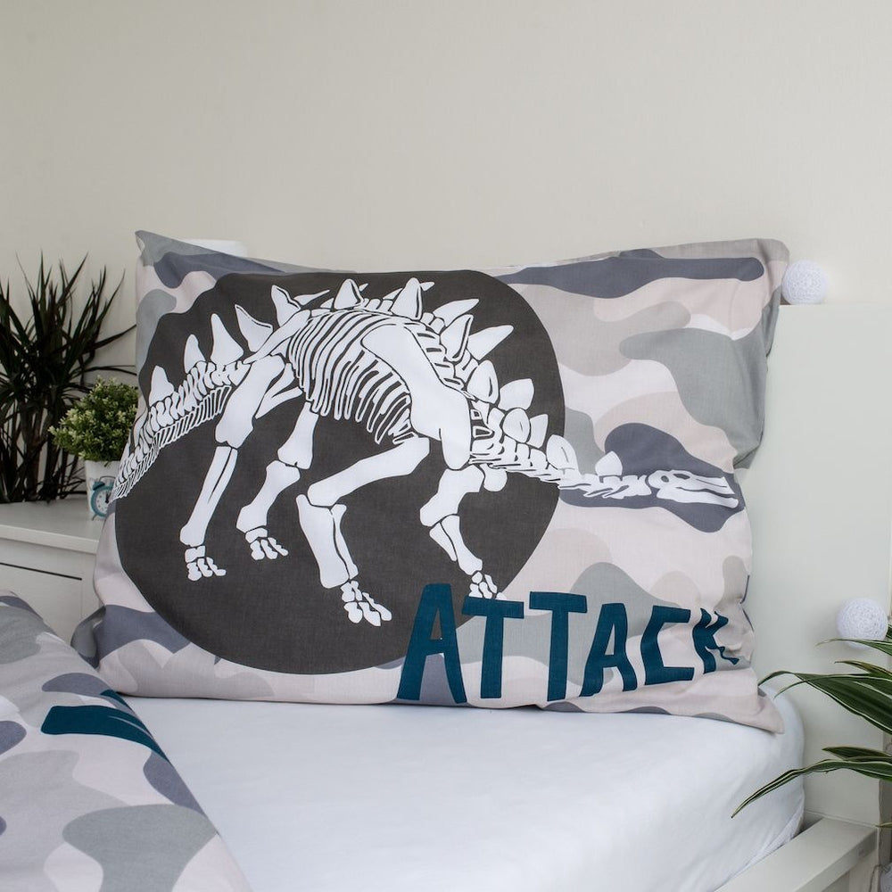 Glow in the dark kinderdekbedovertrek T-rex - katoen - eenpersoons