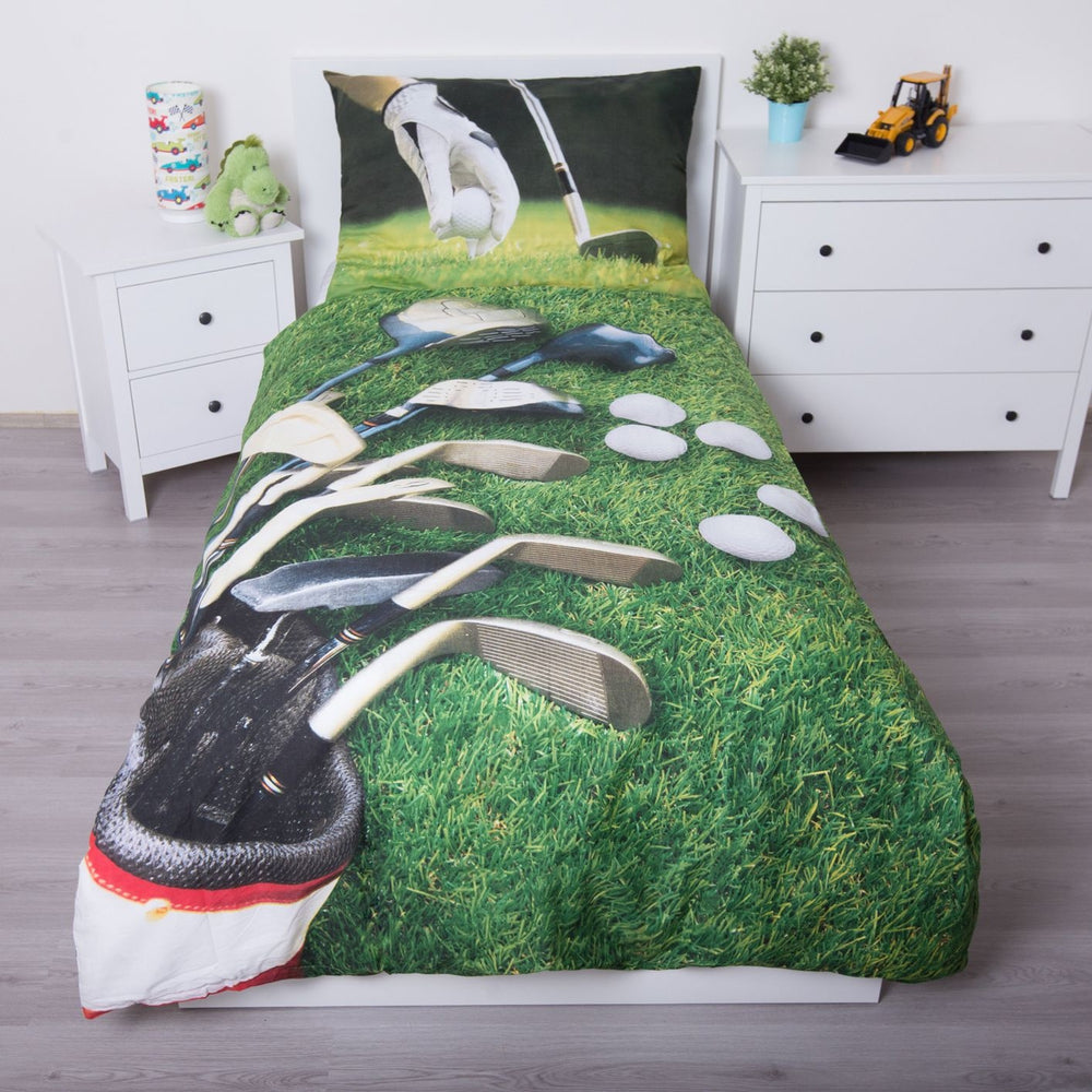 Kinderdekbedovertrek golf - katoen